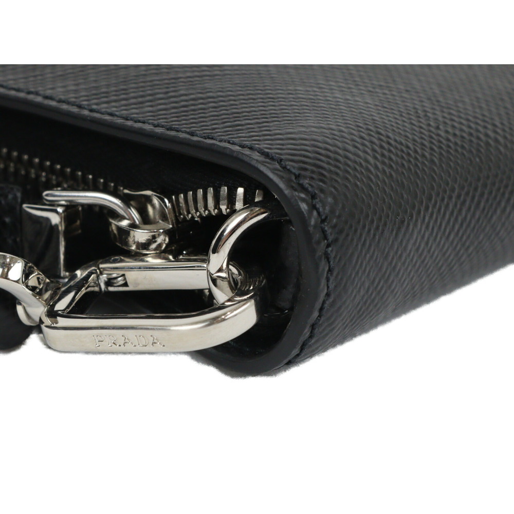 PRADA Clutch Bag Black Leather - Picture 5 of 7